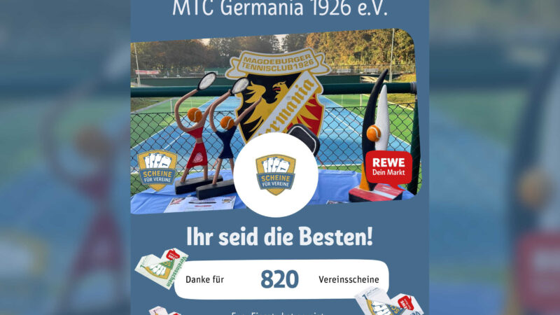 Ergebnis der Aktion Scheine für Vereine
