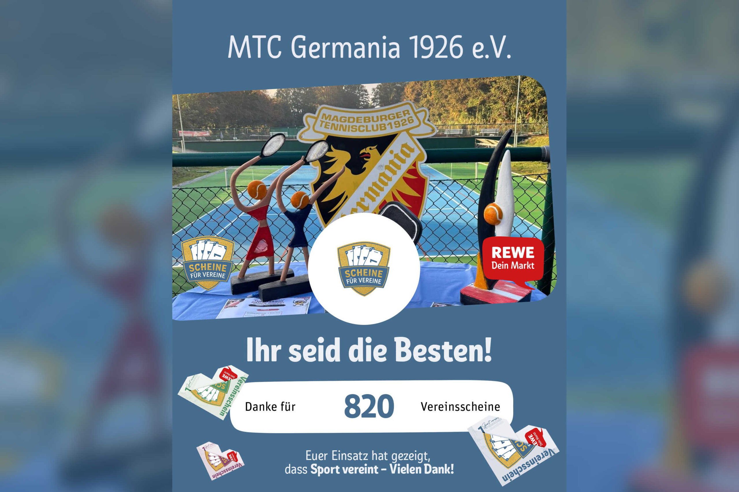 Ergebnis der Aktion Scheine für Vereine